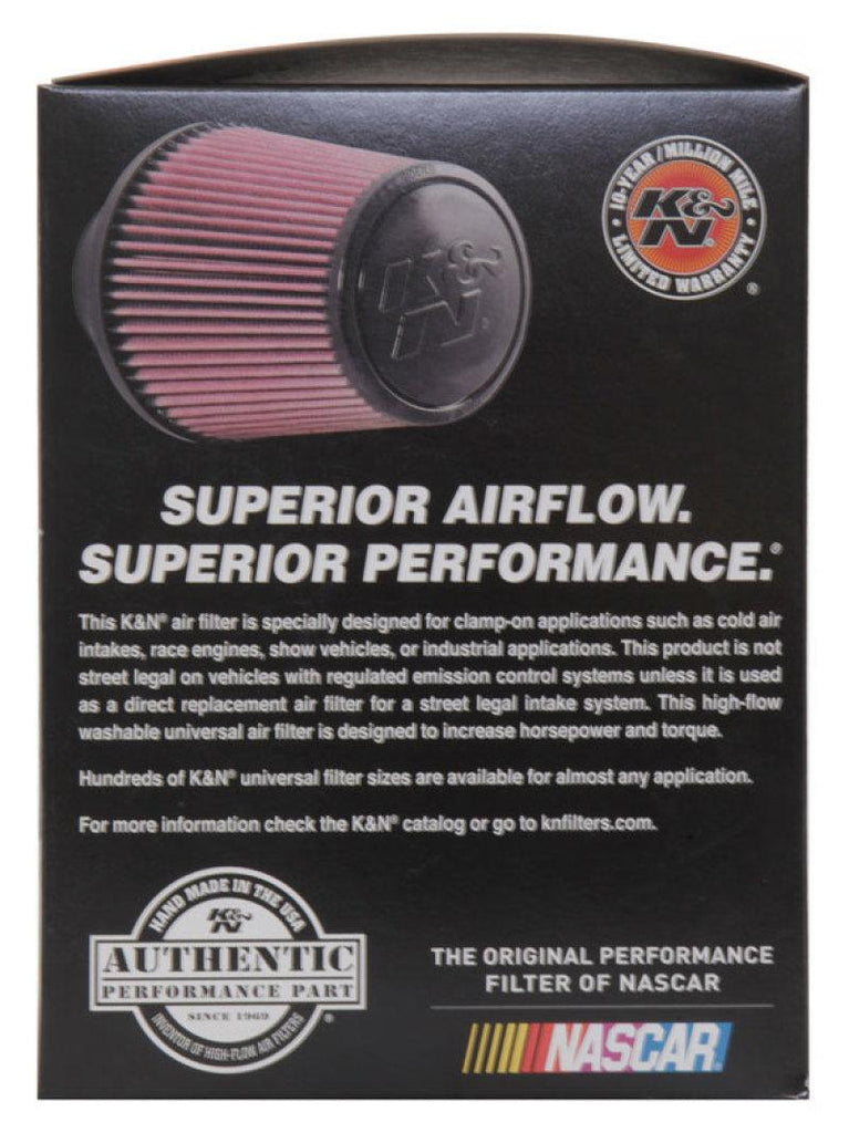 K&N Universal Air Filter (4in. Flange / 6in. Base OD / 4-5/8in. Top OD / 6in. Height) - Corvette Realm