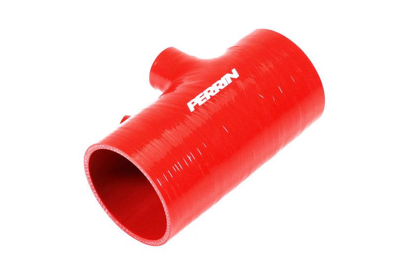 Perrin 2022+ Subaru WRX Red 3in Turbo Inlet Hose w/ Nozzle (Short) - Corvette Realm