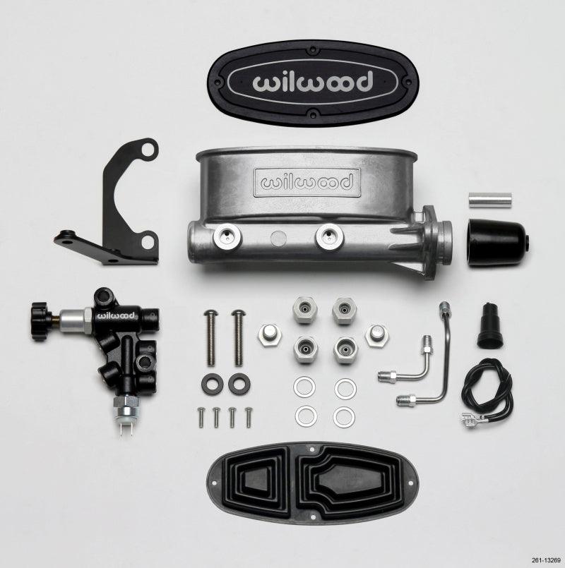 Wilwood HV Tandem M/C Kit w L/H Bracket & Prop Valve - 1in Bore - Corvette Realm