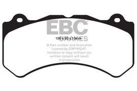 EBC 16+ Cadillac ATS-V 3.6 Twin Turbo Yellowstuff Front Brake Pads - Corvette Realm