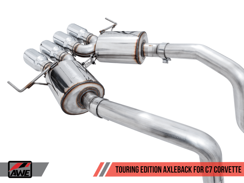 AWE Tuning 14-19 Chevy Corvette C7 Z06/ZR1 (w/o AFM) Touring Edition Axle-Back Exhaust w/Chrome Tips - Corvette Realm