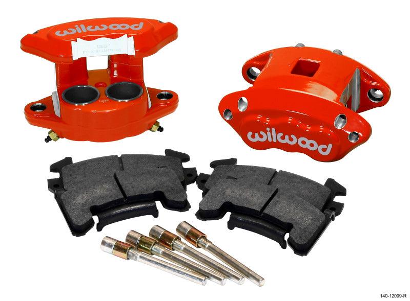 Wilwood D154 Front Caliper Kit - Red 1.62 / 1.62in Piston 1.04in Rotor - Corvette Realm