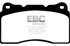 EBC 04-08 Acura TL 3.2 (Manual)(Brembo) Redstuff Front Brake Pads - Corvette Realm