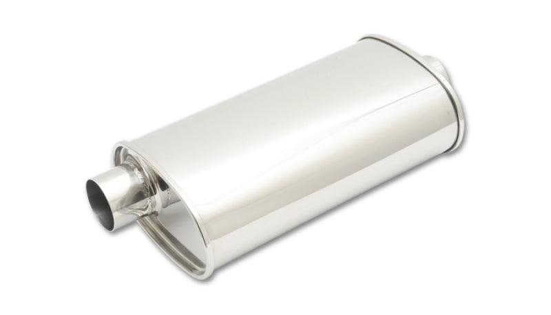 Vibrant StreetPower Oval Muffler 3.50in Inlet/Outlet (Offset-Center) - Corvette Realm