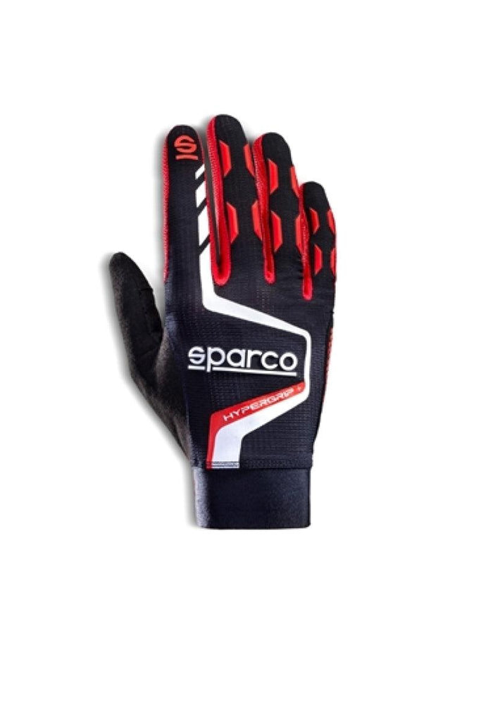 Sparco Gloves Hypergrip+ 10 Black/Red - Corvette Realm