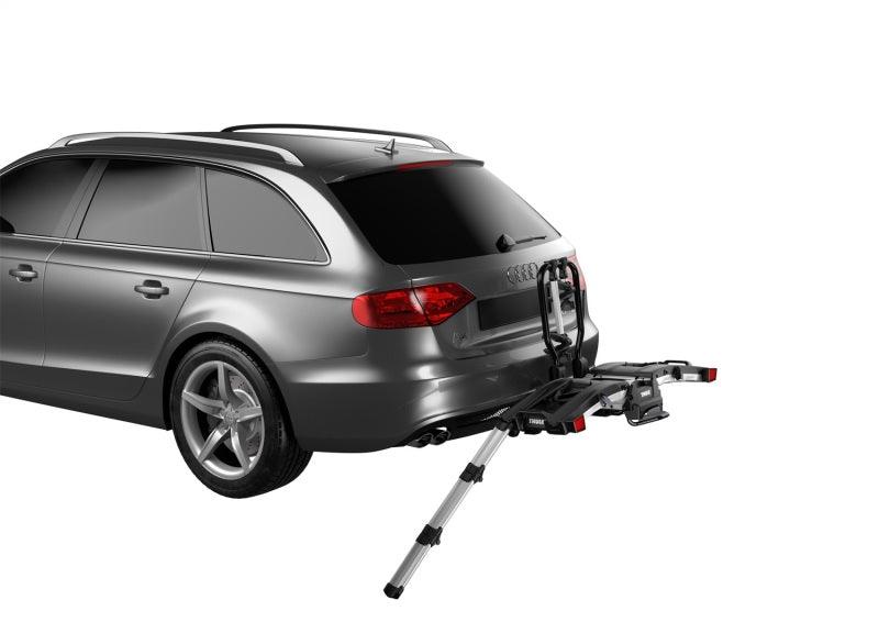 Thule EasyFold XT 2 - Fully Foldable Platform Hitch Bike Rack (Up to 2 Bikes) - Black/Silver - Corvette Realm