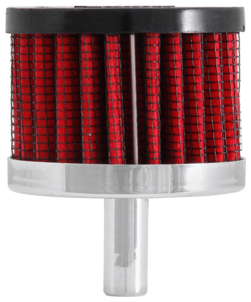 K&N Steel Base Crankcase Vent Filter 0.375in Vent OD x 2in OD x 1.5in Height - Corvette Realm