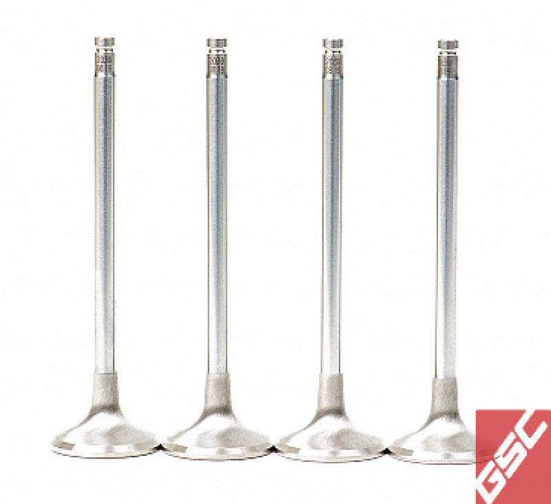 GSC P-D Honda B-Series B16A/B17A/B18C Chrome Alloy Exhaust Valve 28mm Head - 6mm Stem - Set of 8 - Corvette Realm