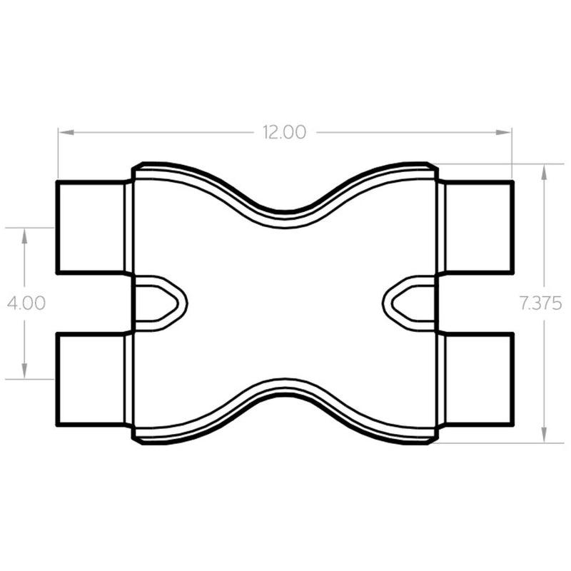 MagnaFlow Smooth Trans X 2.25/2.25 X 12 SS - Corvette Realm