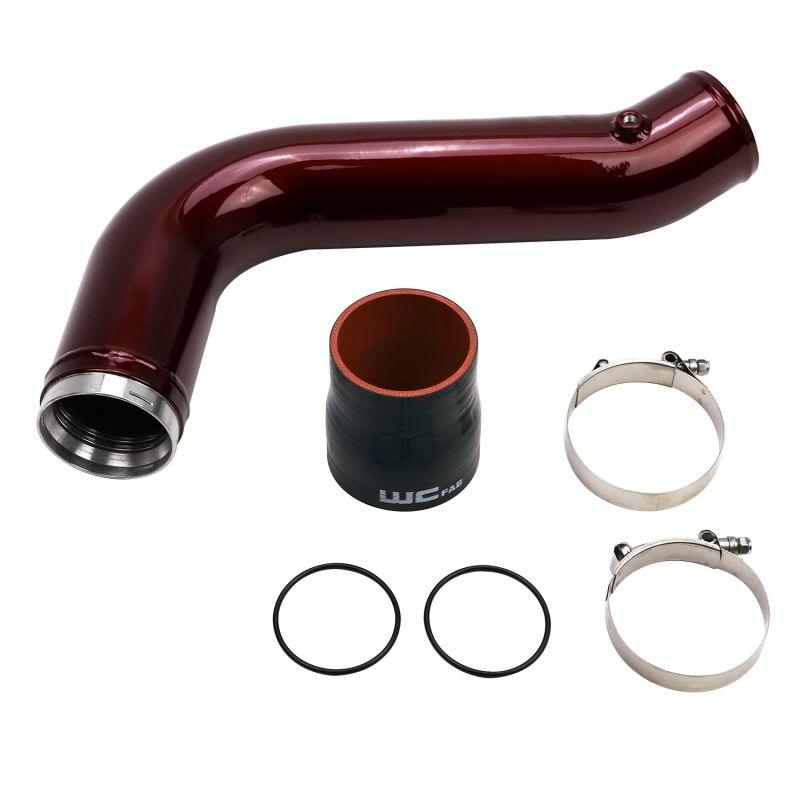 Wehrli 17-19 Chevrolet 6.6L L5P Duramax Passenger Side 3.5in Intercooler Pipe - WCFab Grey - Corvette Realm