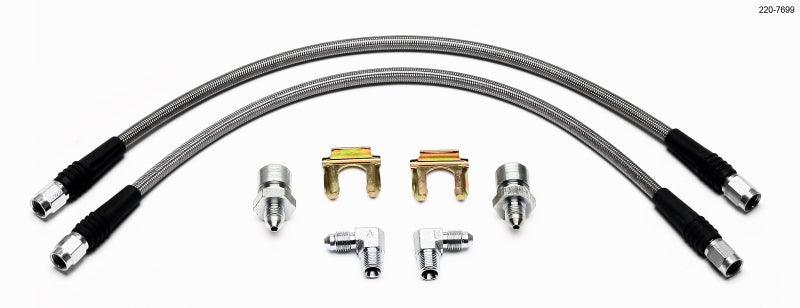 Wilwood Flexline Kit 55-57 Chevy w/ Forged Dynalite Front Caliper - Corvette Realm
