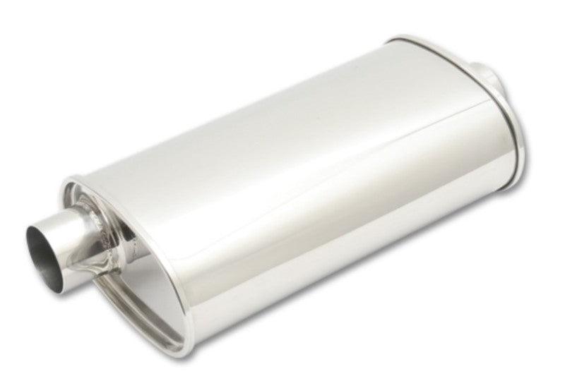 Vibrant StreetPower Oval Muffler 3.50in Inlet/Outlet (Offset-Center) - Corvette Realm