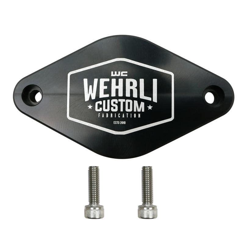 Wehrli 11-16 Chevrolet 6.6L LML Duramax Turbo Resonator Billet Block Off Plate - Corvette Realm