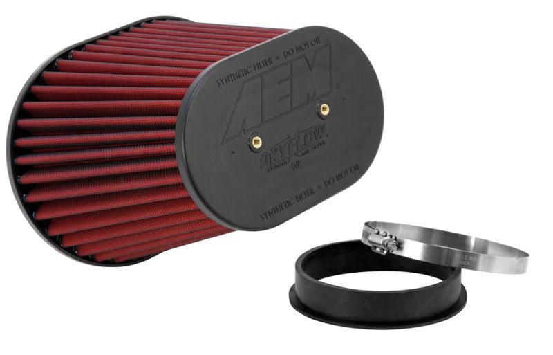 AEM Dryflow Air Filter-Oval Tapered 8in x 10.5in O/S Base / 5in x 7.75in O/S Top / 8in Height - Corvette Realm