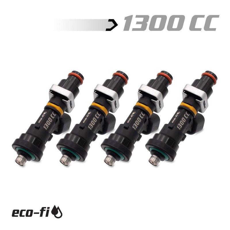 BLOX Racing Eco-Fi Street Injectors 1300cc/min w/1/2in Adapter Honda B/D/H Series (Set of 4) - Corvette Realm