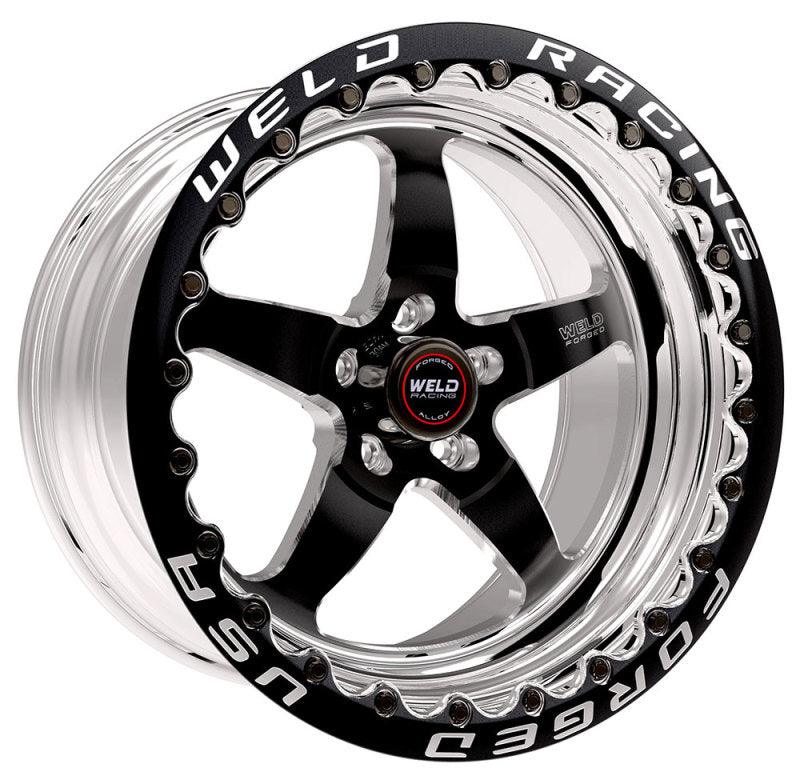 Weld S71 17x10 / 5x4.5 BP / 7.9in. BS Black Wheel (Low Pad) - Black Single Beadlock MT - Corvette Realm