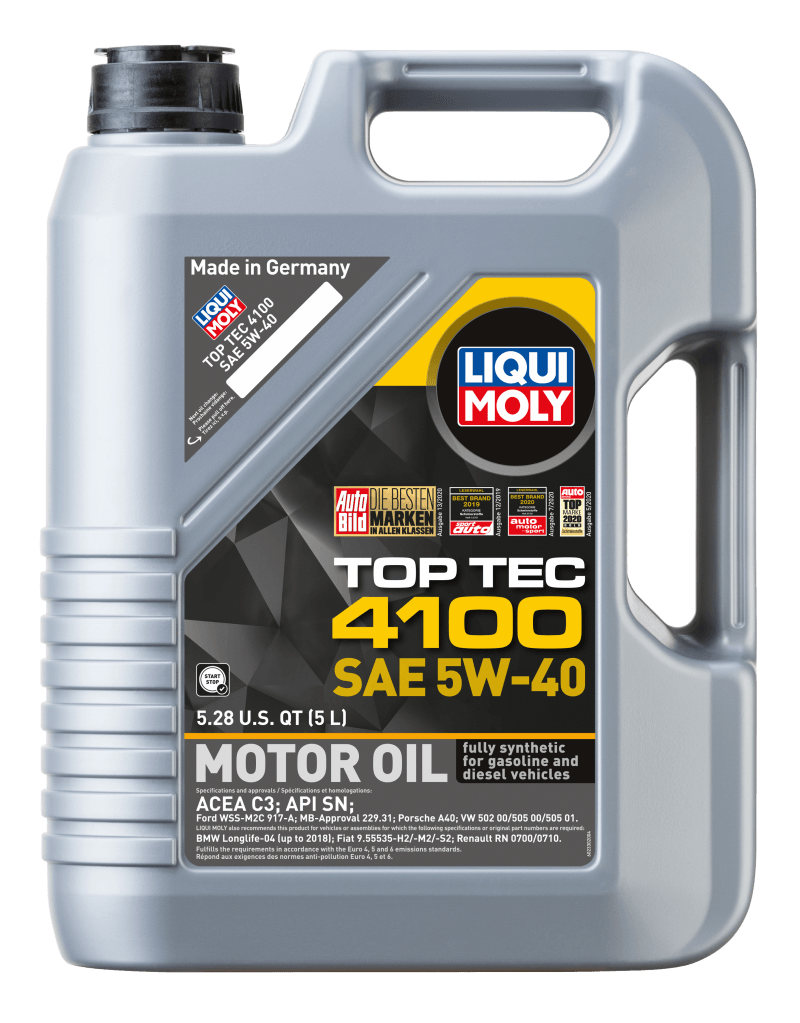 LIQUI MOLY 5L Top Tec 4100 Motor Oil SAE 5W40 - Corvette Realm