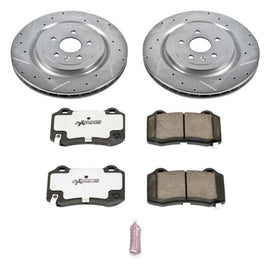 Power Stop 09-15 Cadillac CTS Rear Z26 Street Warrior Brake Kit - Corvette Realm