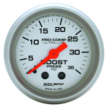 Load image into Gallery viewer, Autometer Ultra-Lite 52mm 35 PSI Mechanical Boost Gauge - Corvette Realm