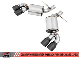 AWE Tuning 16-19 Chevrolet Camaro SS Axle-back Exhaust - Touring Edition (Quad Diamond Black Tips) - Corvette Realm