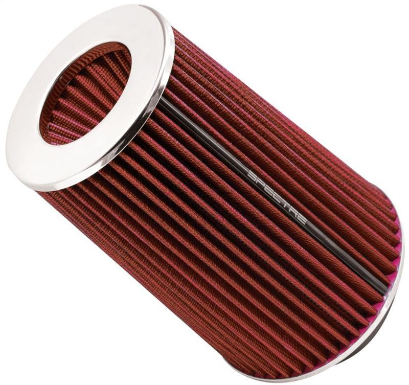 Spectre Adjustable Conical Air Filter 9-1/2in. Tall (Fits 3in. / 3-1/2in. / 4in. Tubes) - Red - Corvette Realm