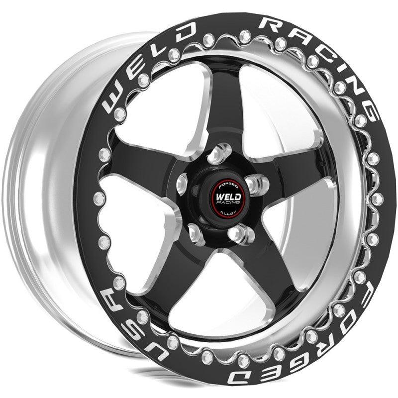 Weld S71 15x10 / 5X115 Conical Lug 6.5BS Black 3.18 ID Medium Pad SBL MT Black - Corvette Realm