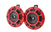 Load image into Gallery viewer, Hella Supertone Horn Kit 12V 300/500HZ Red (003399803 = 003399801) - Corvette Realm
