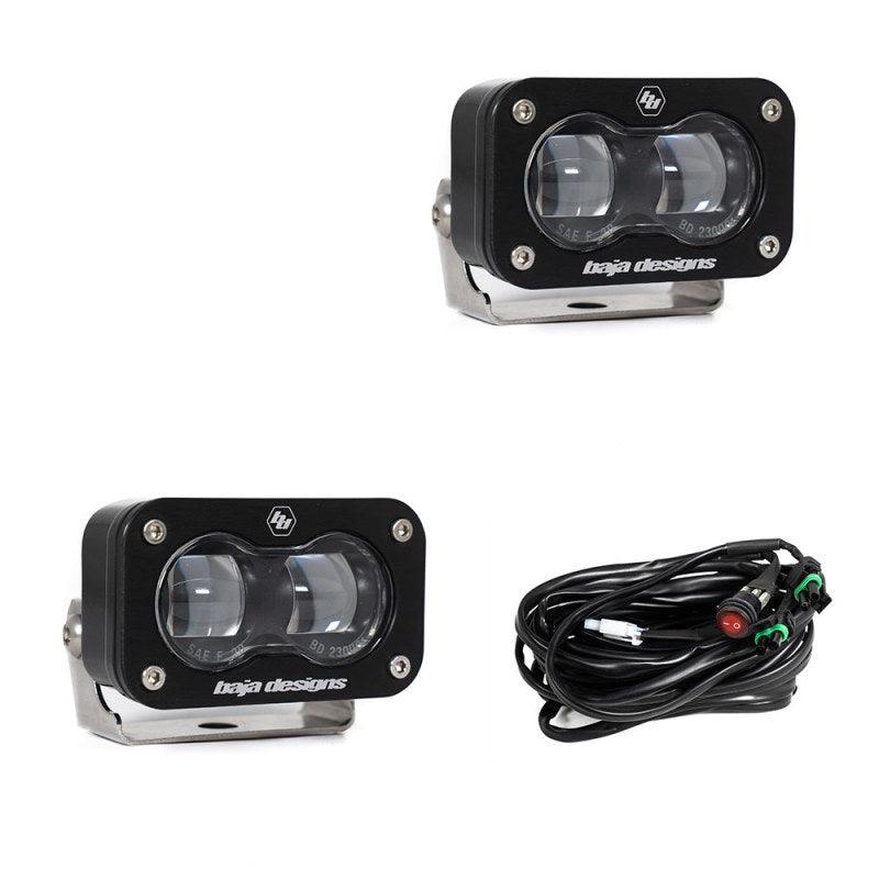 Baja Designs Universal S2 SAE Spot LED (Pair) - Clear - Corvette Realm