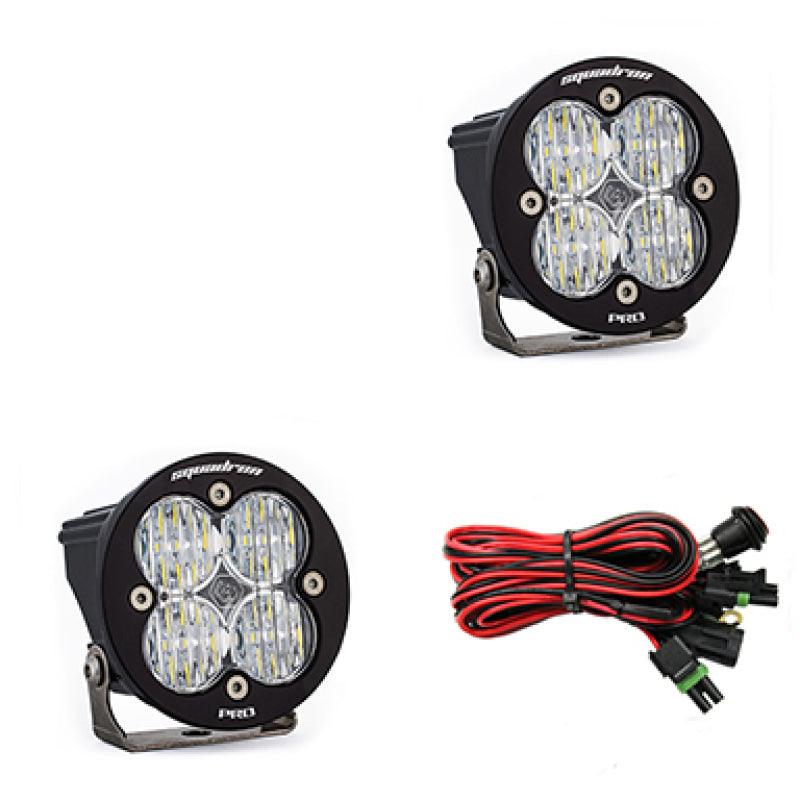 Baja Designs Squadron R Pro Wide Cornering Pair LED Light Pods - Clear - Corvette Realm