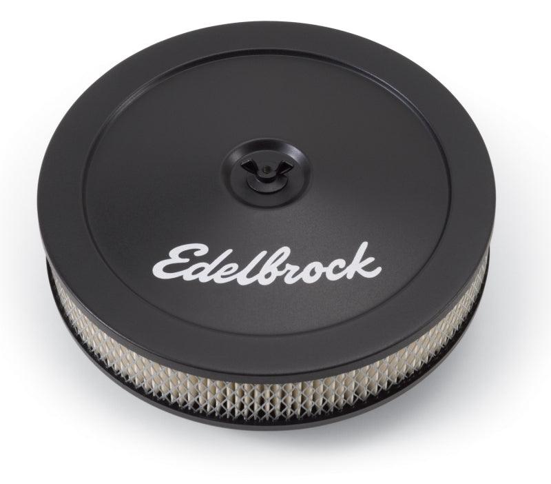 Edelbrock Air Cleaner Pro-Flo Series Round Steel Top Paper Element 10In Dia X 3 5In Black - Corvette Realm