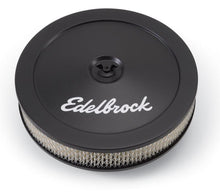 Load image into Gallery viewer, Edelbrock Air Cleaner Pro-Flo Series Round Steel Top Paper Element 10In Dia X 3 5In Black - Corvette Realm