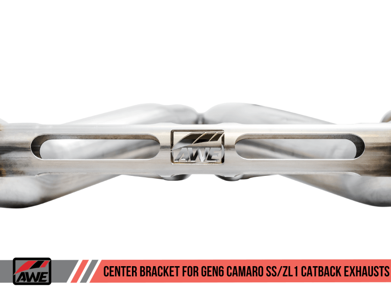 AWE Tuning 16-19 Chevy Camaro SS Non-Res Cat-Back Exhaust - Track Edition (Quad Chrome Silver Tips) - Corvette Realm