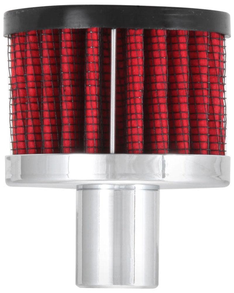 K&N Steel Base Crankcase Vent Filter .75in Vent OD x 2in OD x 1.5in Height - Corvette Realm