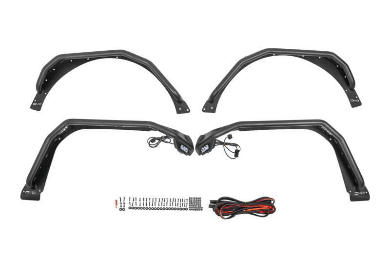 DV8 Offroad 18-23 Jeep Wrangler JL Spec Series Tube Fenders - Corvette Realm