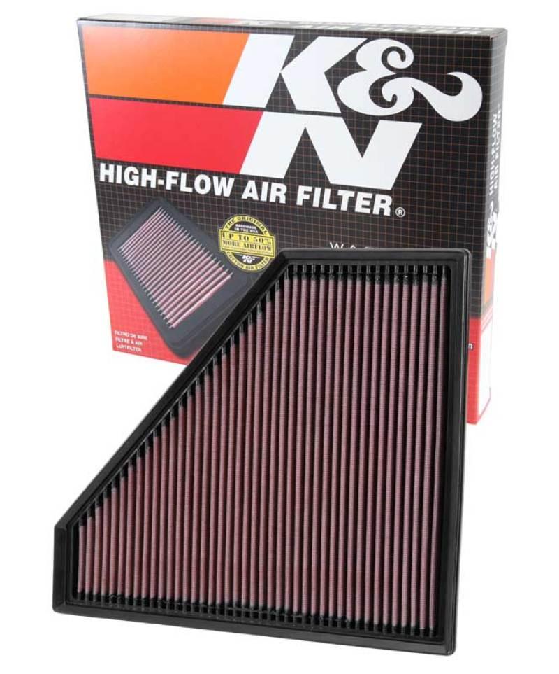 K&N Replacement Panel Air Filter 12.313in OS L x 10.313in OS W x 1.188in H for 13-14 Cadillac ATS - Corvette Realm