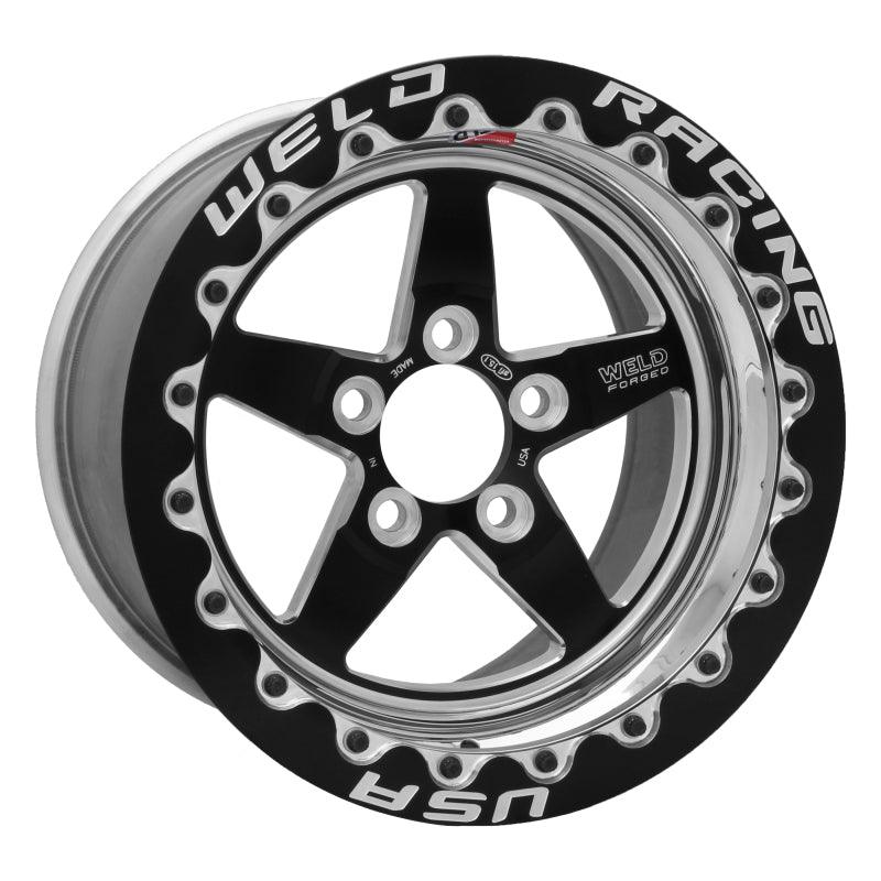 Weld S71 15x10.33 / 5x4.5 BP / 6.5in. BS Black Wheel (Medium Pad) - Black Single Beadlock MT - Corvette Realm