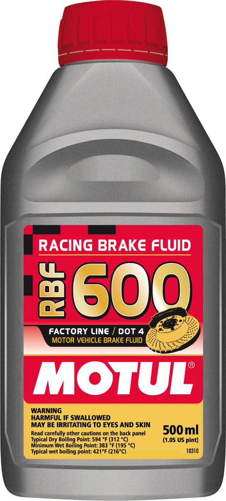 Motul 1/2L Brake Fluid RBF 600 - Racing DOT 4 - Corvette Realm