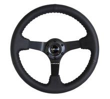 Load image into Gallery viewer, NRG Reinforced Steering Wheel (350mm / 3in. Deep) Bk Leather w/Bk BBall Stitch (Odi Bakchis Edition) - Corvette Realm