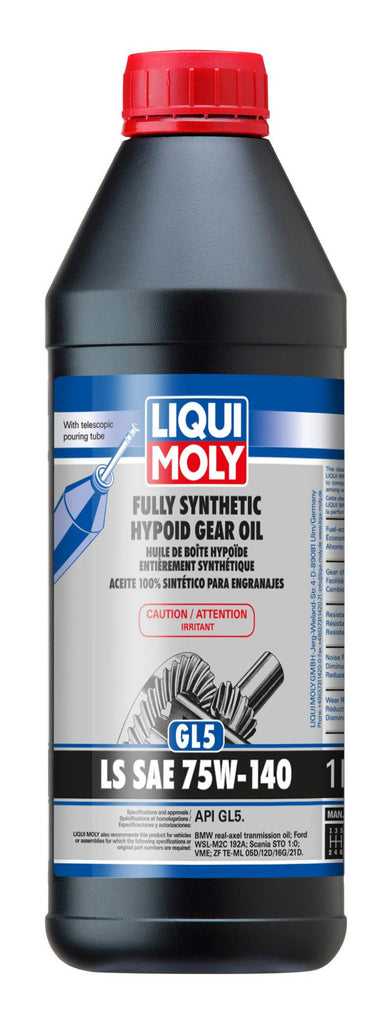 LIQUI MOLY 1L Fully Synthetic Hypoid Gear Oil (GL5) LS SAE 75W140 - Corvette Realm