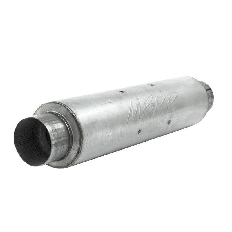 MBRP Universal Quiet Tone Muffler 4in Inlet/Outlet 24in Body 6in Dia 30in Overall Aluminum - Corvette Realm