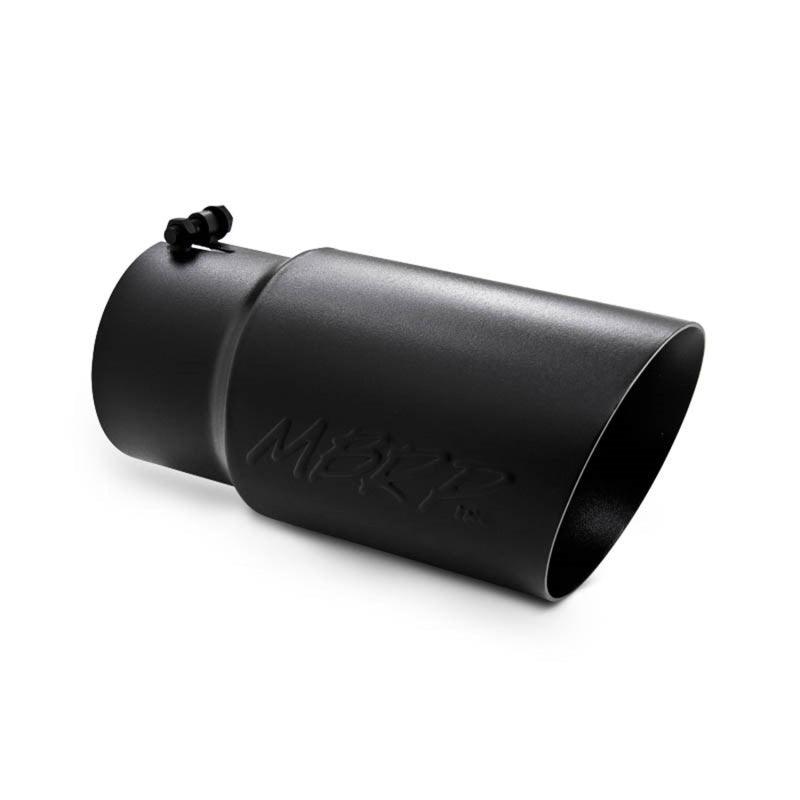 MBRP Universal Tip 6 O.D. Dual Wall Angled 5 inlet 12 length - Black Finish - Corvette Realm