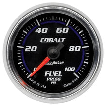 Load image into Gallery viewer, Autometer Cobalt 52mm 100 PSI Electronic Fuel Pressure Gauge - Corvette Realm