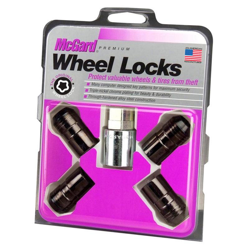McGard Wheel Lock Nut Set - 4pk. (Cone Seat) M14X1.5 / 21mm & 22mm Dual Hex / 1.639in. L - Black - Corvette Realm