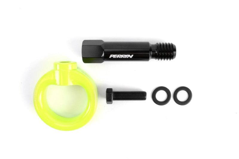 Perrin 2020 Toyota Supra Tow Hook Kit (Front) - Neon Yellow - Corvette Realm