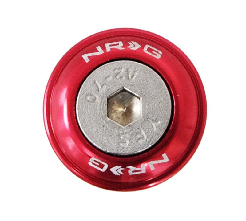 NRG Fender Washer Kit w/Rivets For Plastic (Red) - Set of 10 - Corvette Realm