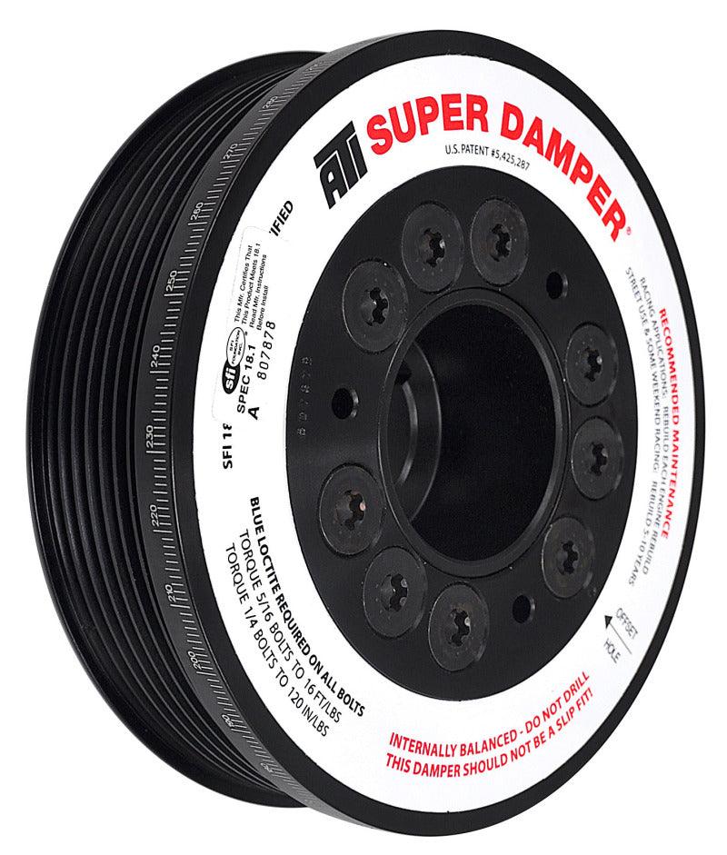 ATI Damper - 5.67in - Alum - 7 Grv - Honda K20 - Street - 02+ 2.0L - Civic Type-R / Acura RSX - 1Pc - Corvette Realm