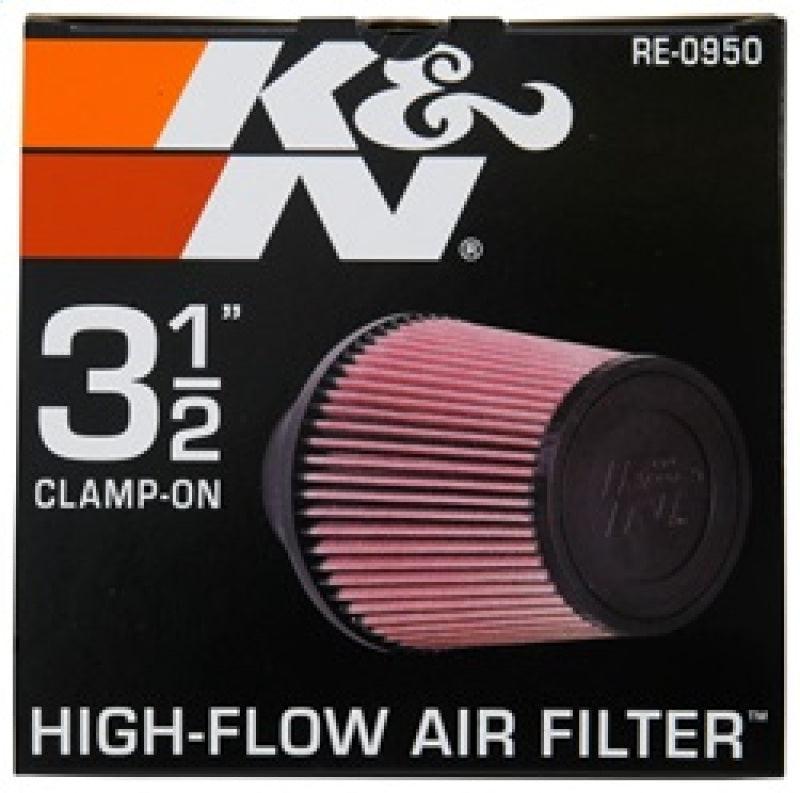 K&N Universal Rubber Filter 3 1/2inch ID FLG / 6inch Base / 4-5/8inch Top / 6inch Height - Corvette Realm