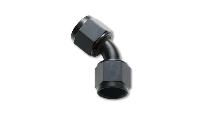 Vibrant -10AN X -10AN Female Flare Swivel 45 Deg Fitting ( AN To AN ) -Anodized Black Only - Corvette Realm
