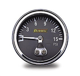 Russell Performance 15 psi fuel pressure gauge (Non liquid-filled) - Corvette Realm