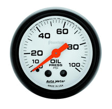 Load image into Gallery viewer, Autometer Phantom 52mm 0-100 PSI Mechanical Oil Pressure Gauge - Corvette Realm